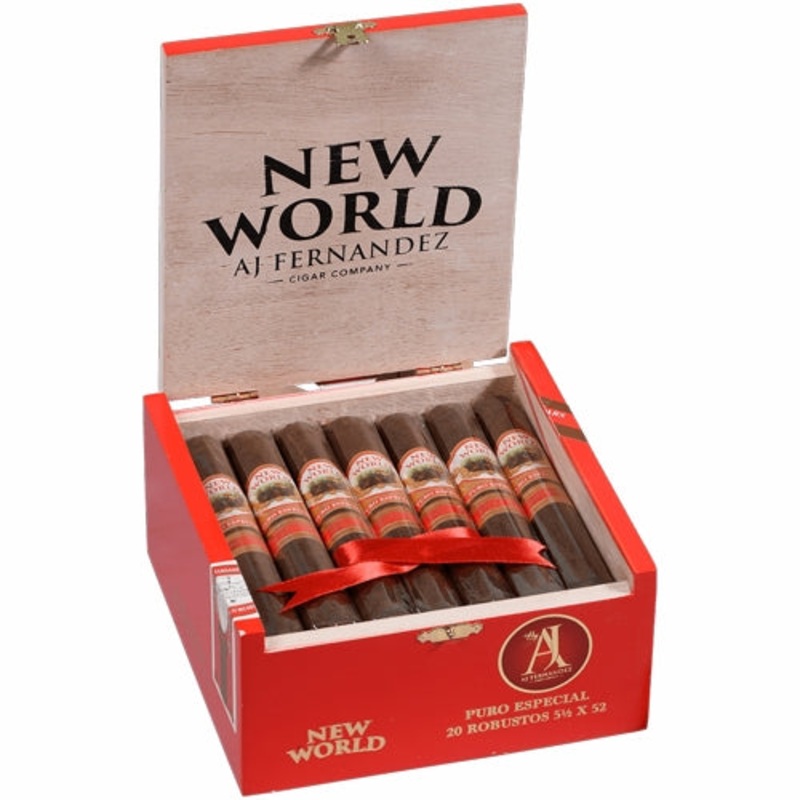 AJ Fernandez New World Puro Especial Robusto (5.5″ x 52) AJ Fernandez New World Puro Especial Robusto – Box of 20