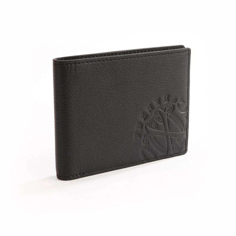 The OpusX Society Red and Black Bi-Fold Leather Wallet Bi-Fold Wallet