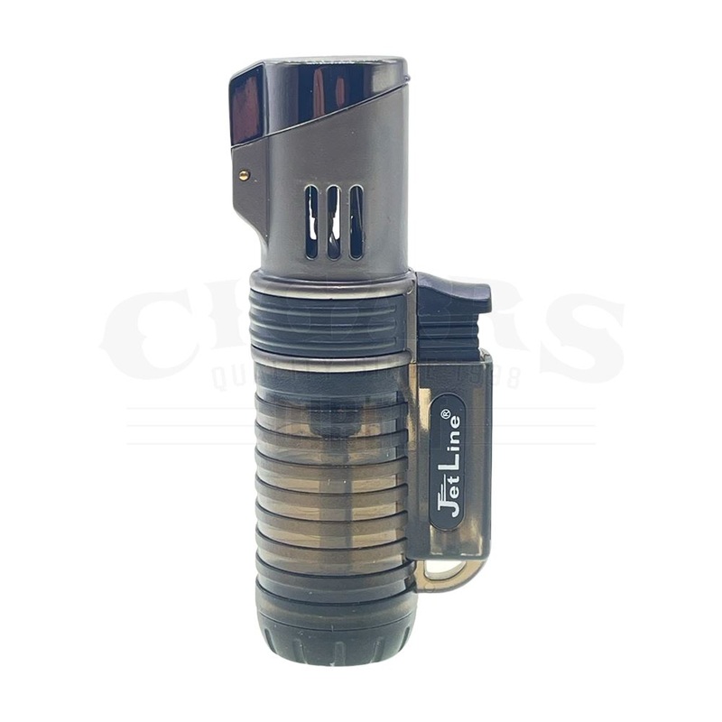Jet Line Tall Pocket Torch Triple Flame Lighter Clear