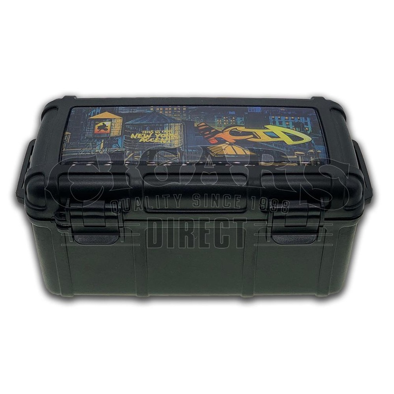 Acid Cigar Caddy 15 Count Black Waterproof Travel Humidor 15 Count