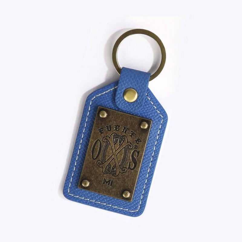 The OpusX Society Blue Leather Keychain Blue Keychain