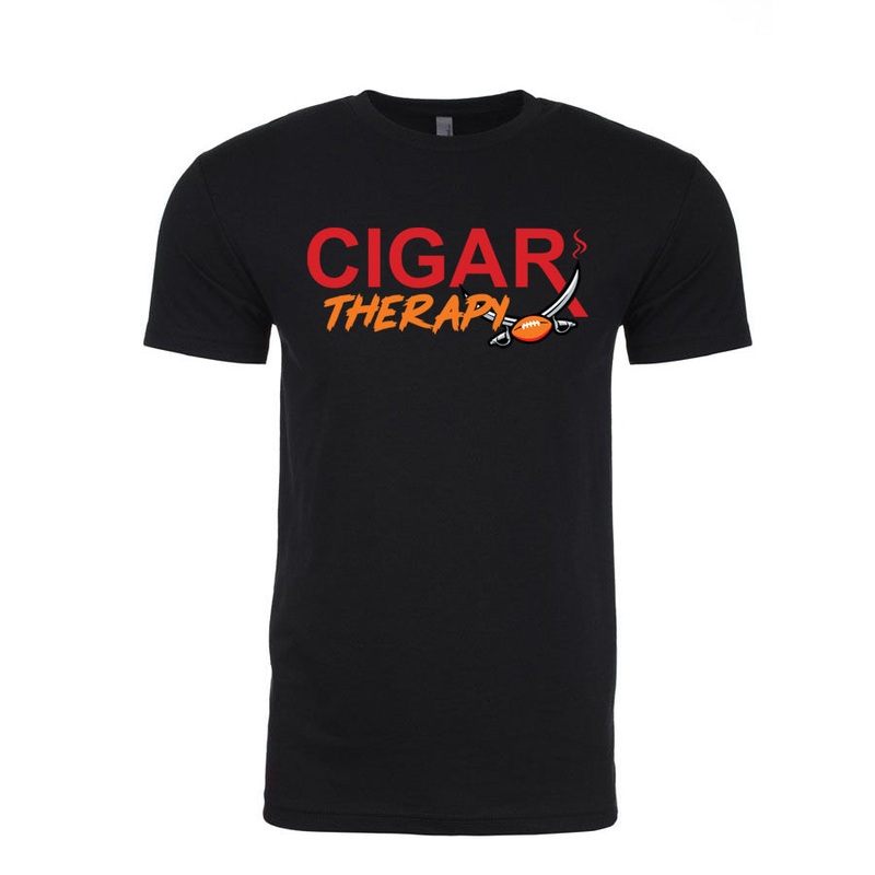 Black CIGARx Mens Football Edition with Swords Crew Neck T-Shirt S