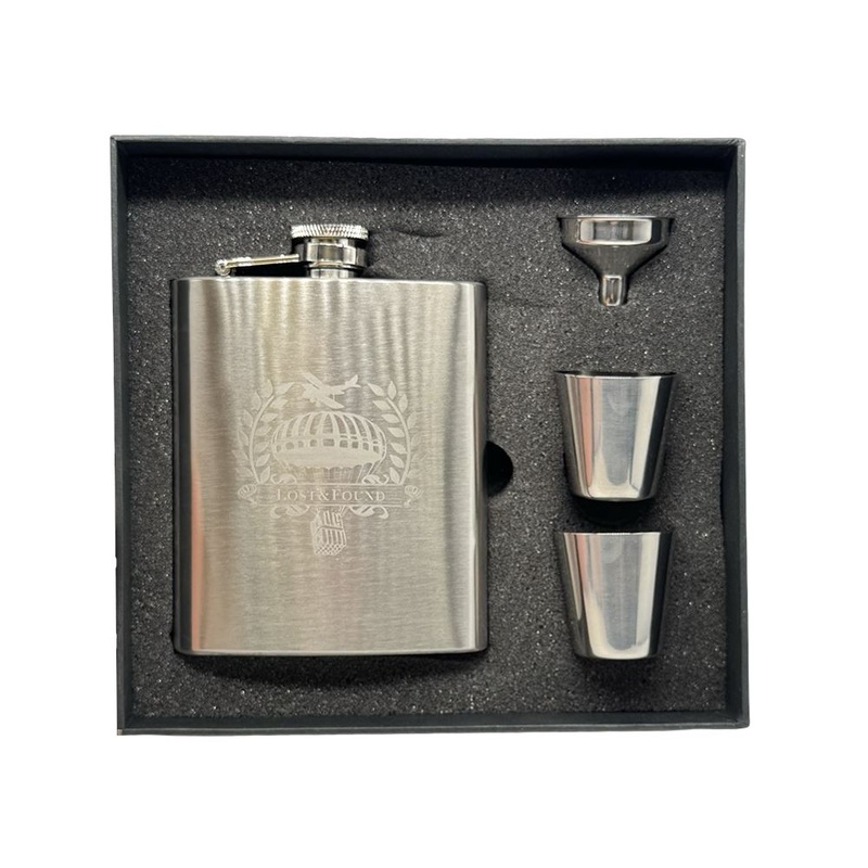 Caldwell Lost n Found Visol Gift Set Flask + Shot Cups