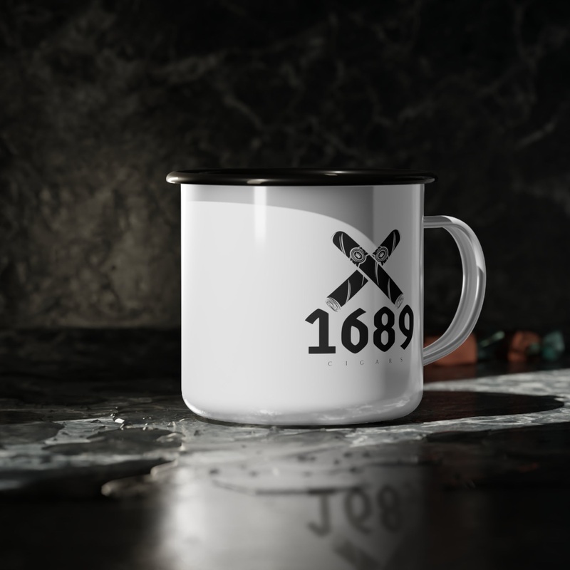 1689 Cigars Camp Cup 12oz Black Rim