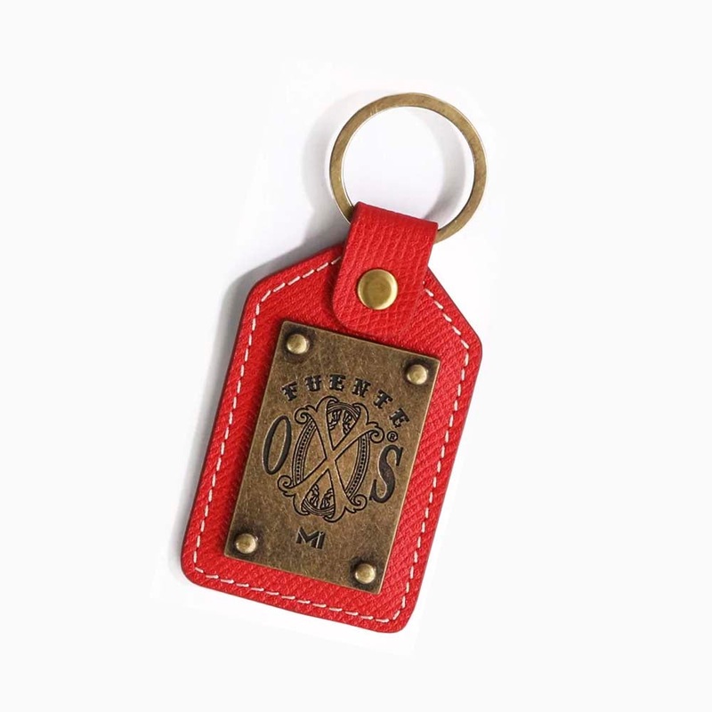 The OpusX Society Red Leather Keychain Red Keychain