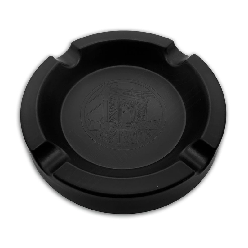 Drew Estate Black Round 4 Cigar Ashtray 4 Cigar Ashtray
