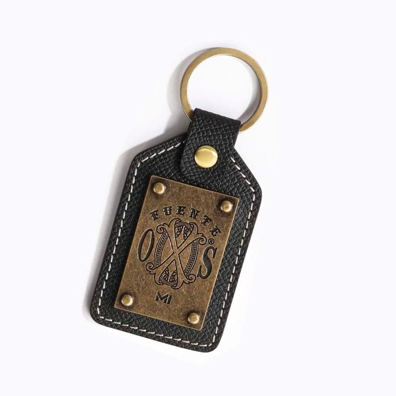 The OpusX Society Black Leather Keychain Black Keychain