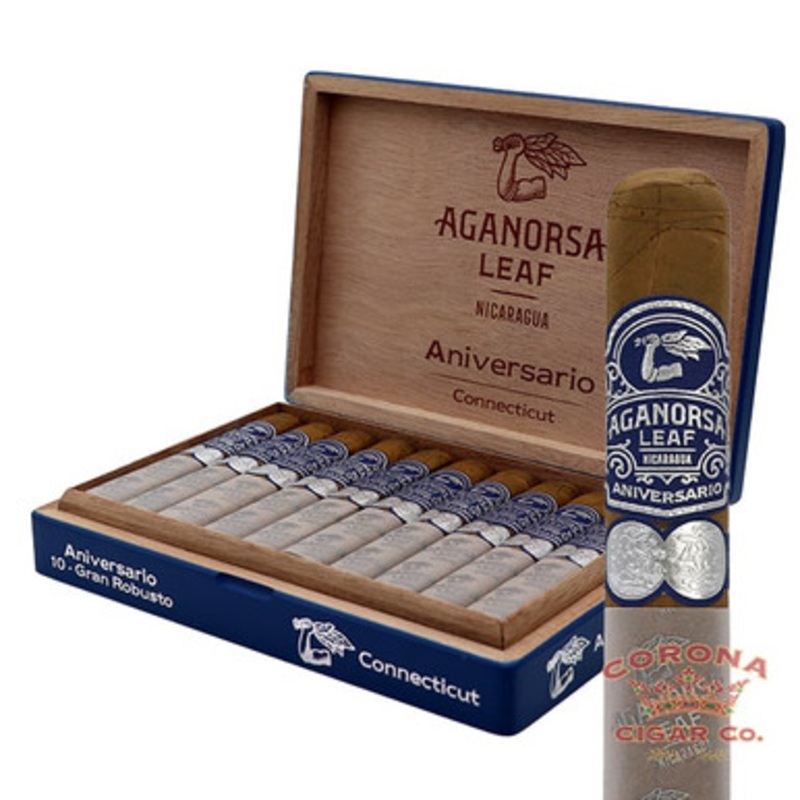 Aganorsa Leaf Aniversario Connecticut Box-Pressed Gran Robusto (5 x 54)
