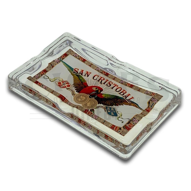 San Cristobal 2 Cigar Glass Ashtray 2 Cigar Ashtray