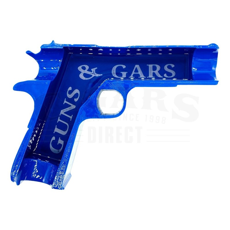 Guns & Gars 2nd Amendment Blue Gun Shaped Ashtray 2 Cigar Ashtray