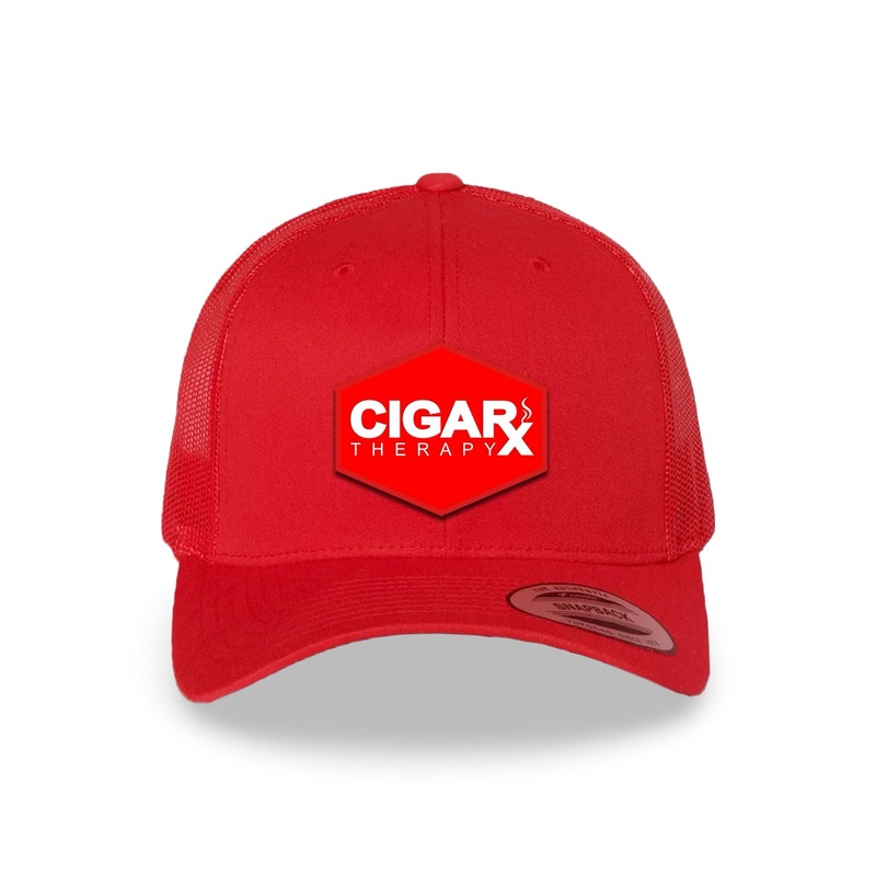 Red Curved Trucker with Red Classic Patch Red Patch / White Logo