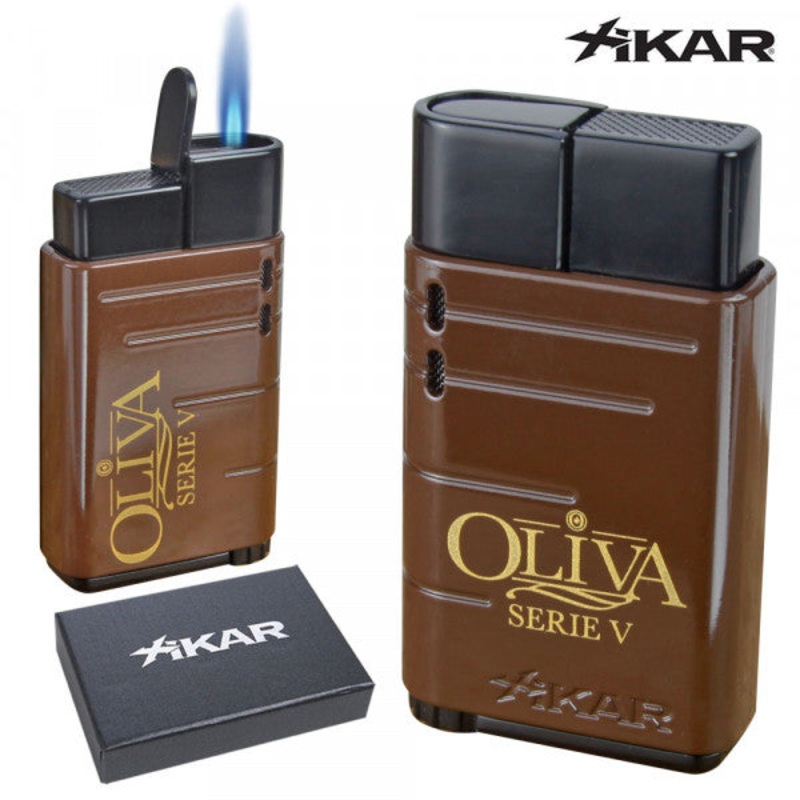 Oliva Serie V Xikar Linea Torch Lighter – Brown Single Flame