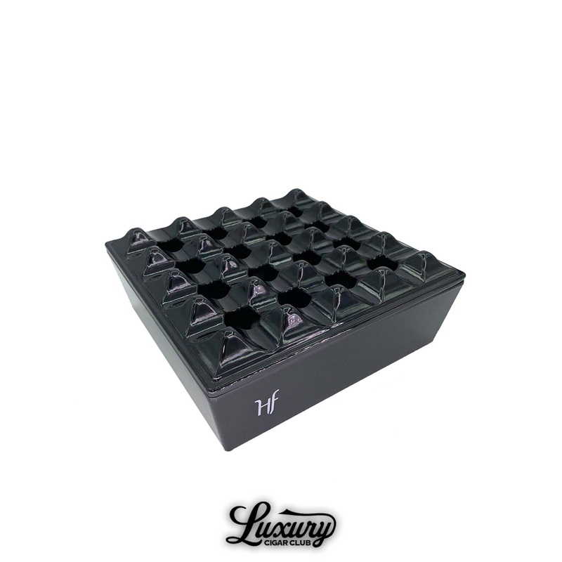 HF Barcelona Melamine Grid Ashtray Black