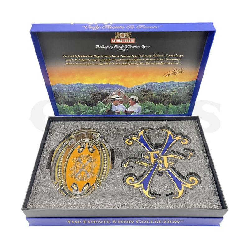 Arturo Fuente OpusX Crystal Two Piece Ashtray – Blue 1 Ashtray