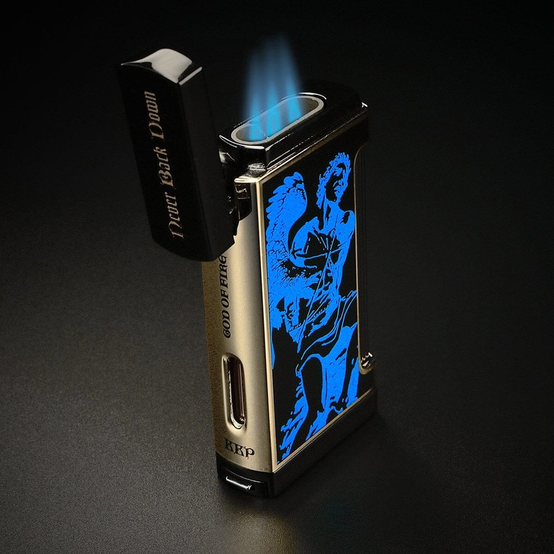 2024 LE God of Fire Never Back Down Ultimo X Lighter Blue on Black