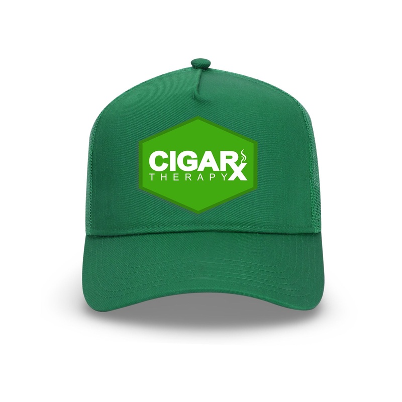 Green Curved Trucker with Green Classic Patch Green Patch / White Logo