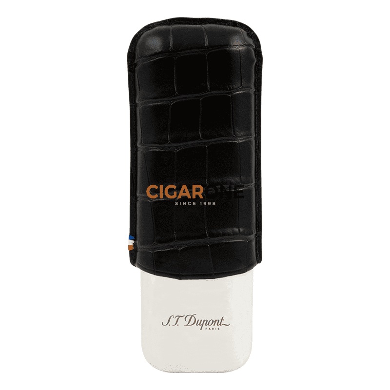 ST DUPONT Metal Base Croco Black (2 Cigars)