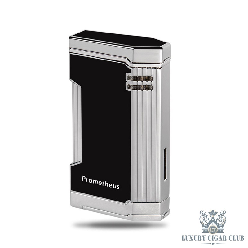 Prometheus Magma T Triple Torch Lighter black lacquer/chrome
