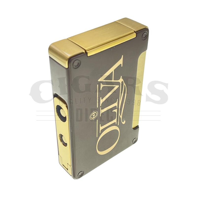 Oliva Brand Brown and Gold Table Top Lighter Triple