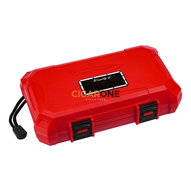 VECTOR Cigar Travel Hard Case – Red (5 cigars)