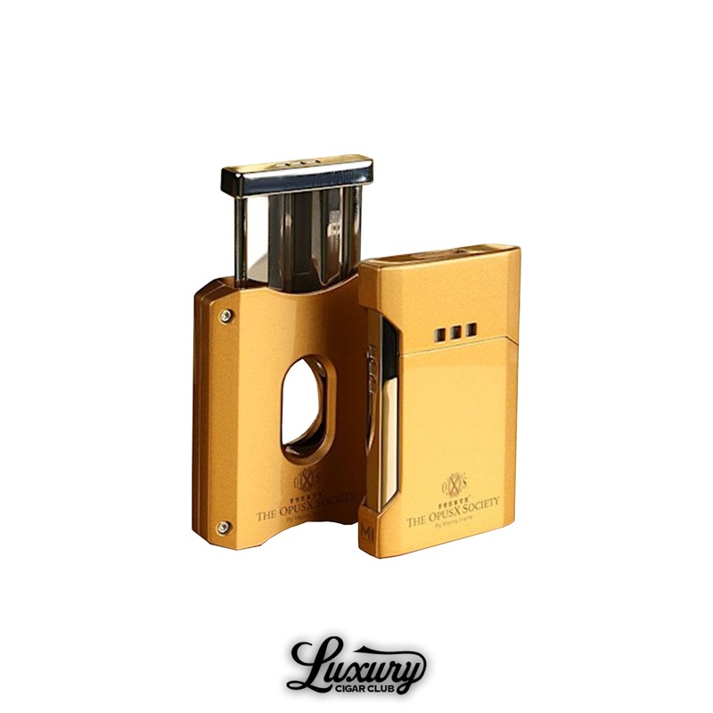 Elie Bleu & Manny Iriarte OpusX Society Gold & Bullet J-12 Flat Flame Lighter Pre-Order gold