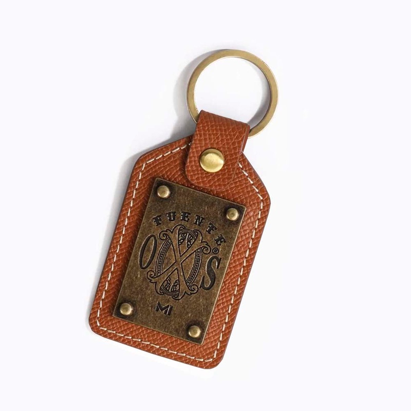The OpusX Society Brown Leather Keychain Brown Keychain