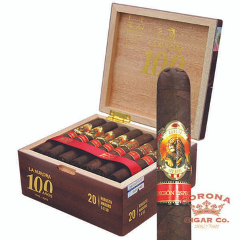 La Aurora 100 Anos Connecticut Broadleaf Robusto (5 x 50)