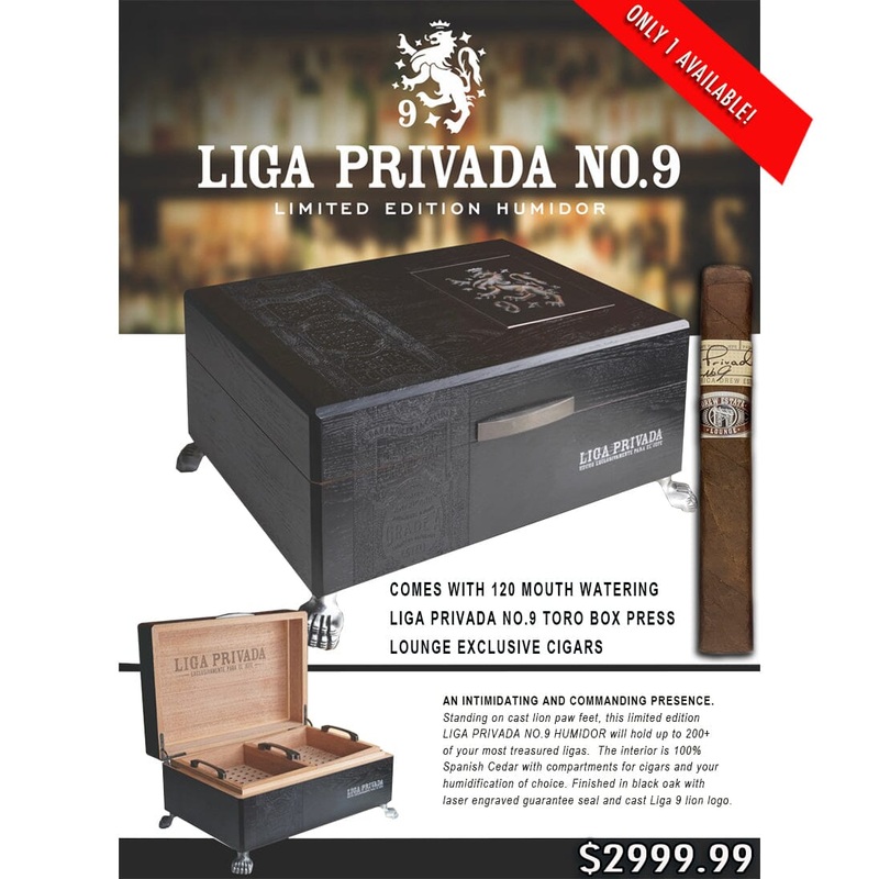 Drew Estate Liga Privada No.9 Limited Release Humidor and 120 Cigars Humidor + 120