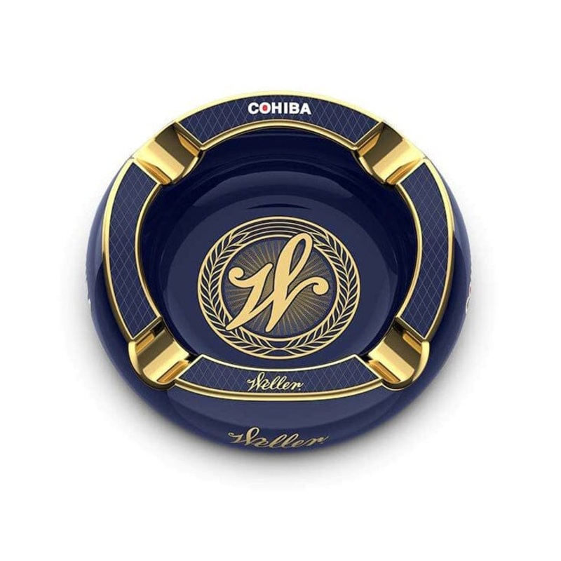 Cohiba Weller LE Blue & Gold Ashtray 4 Cigar Ashtray