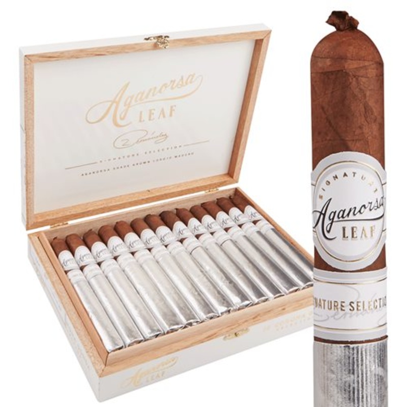 Aganorsa Leaf Signature Maduro Corona Gorda (6″ x 44) Box of 25