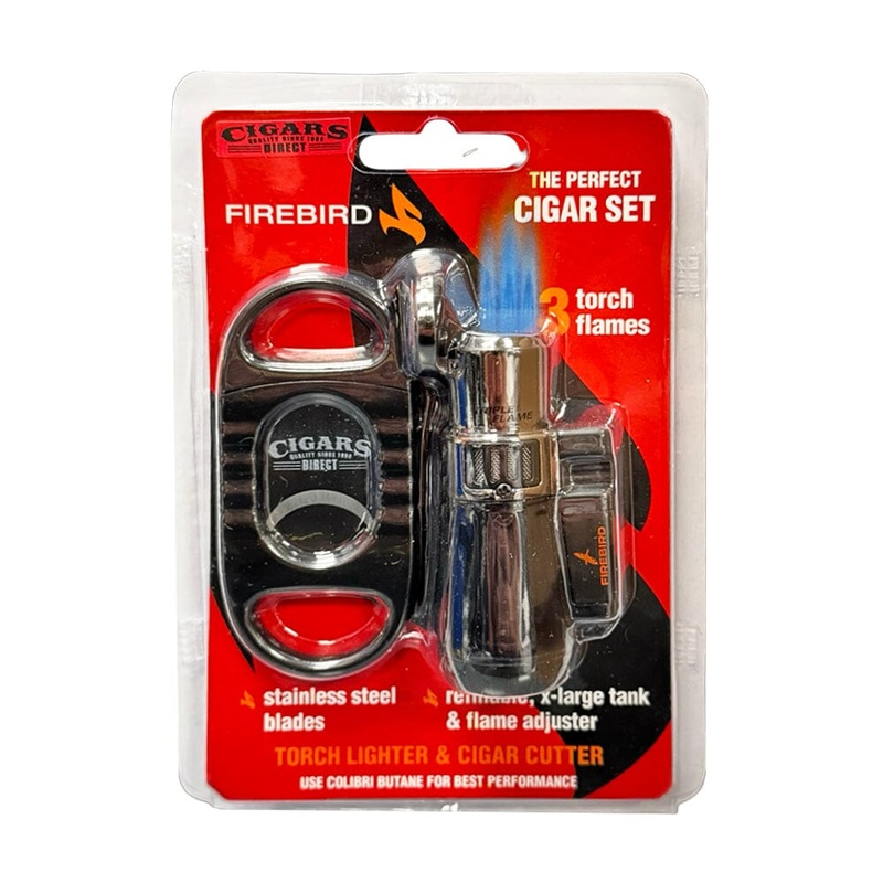 Cigars Direct Firebird Afterburner Lighter & Nighthawk Cutter Set Lighter & Cutter Set