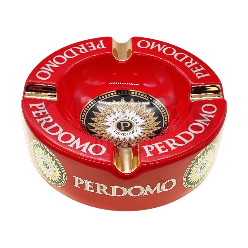 Perdomo Red and Gold Foil Ashtray Red Ashtray
