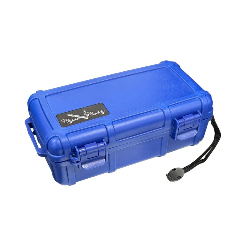 Cigar Caddy 10 Count Royal Blue Waterproof Travel Humidor 10 Count