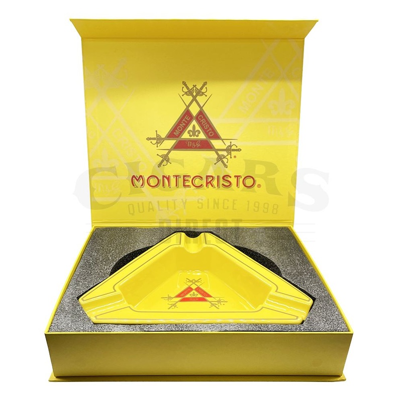 Montecristo Classic Triangle Yellow Ashtray 3 Cigar Ashtray