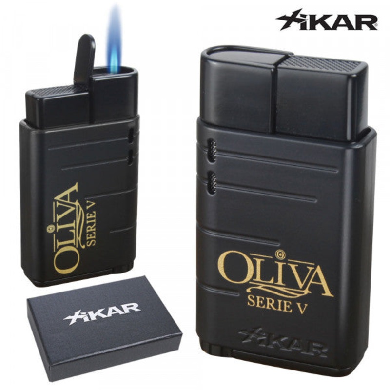 Oliva Serie V Xikar Linea Torch Lighter – Black Single Flame