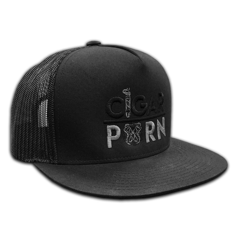 Black Cigar Pxrn Blackout SnapBack Hat Blackout