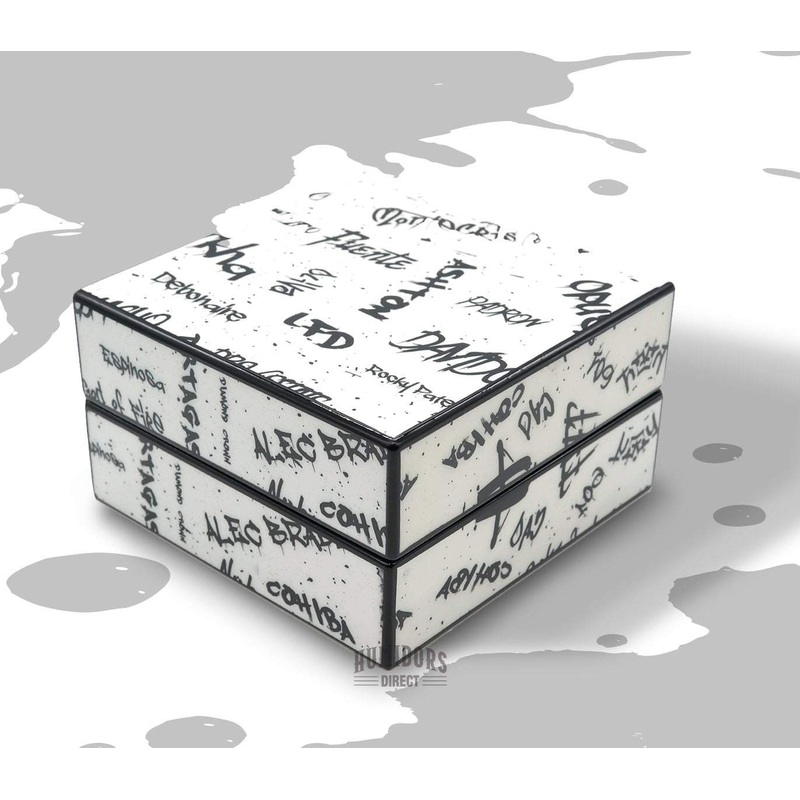 Graffiti White and Black Ashtray Set 1 Ashtray