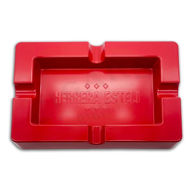 Herrera Esteli Red Rectangular 4 Cigar Ashtray 4 Cigar Ashtray
