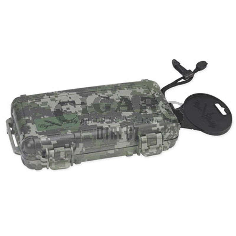 Cigar Caddy 5 Count CAMO Waterproof Travel Humidor 5 Count
