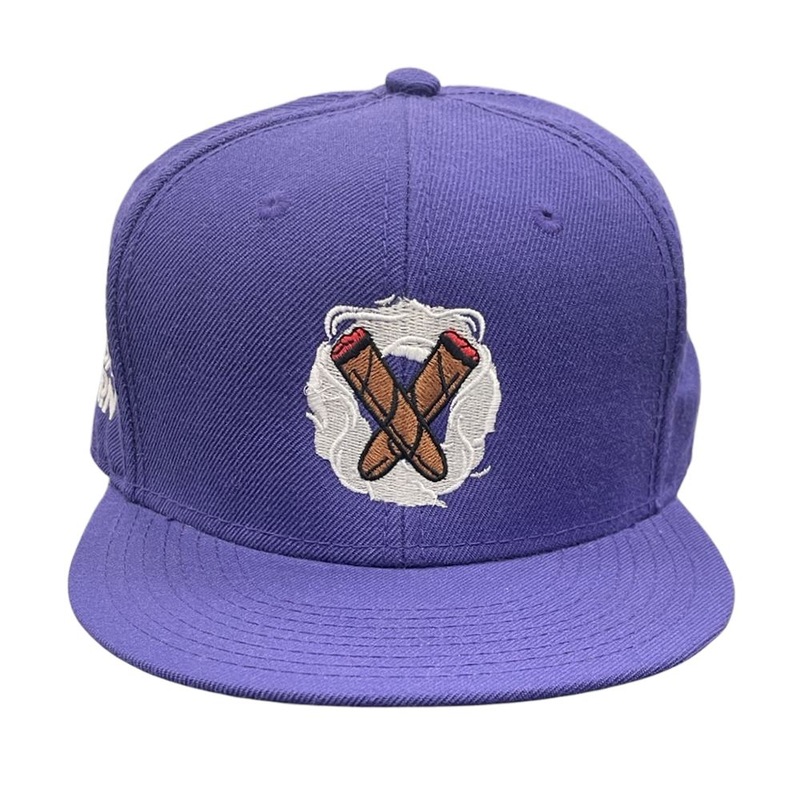 Purple Cigar Pxrn Logo SnapBack Hat Purple