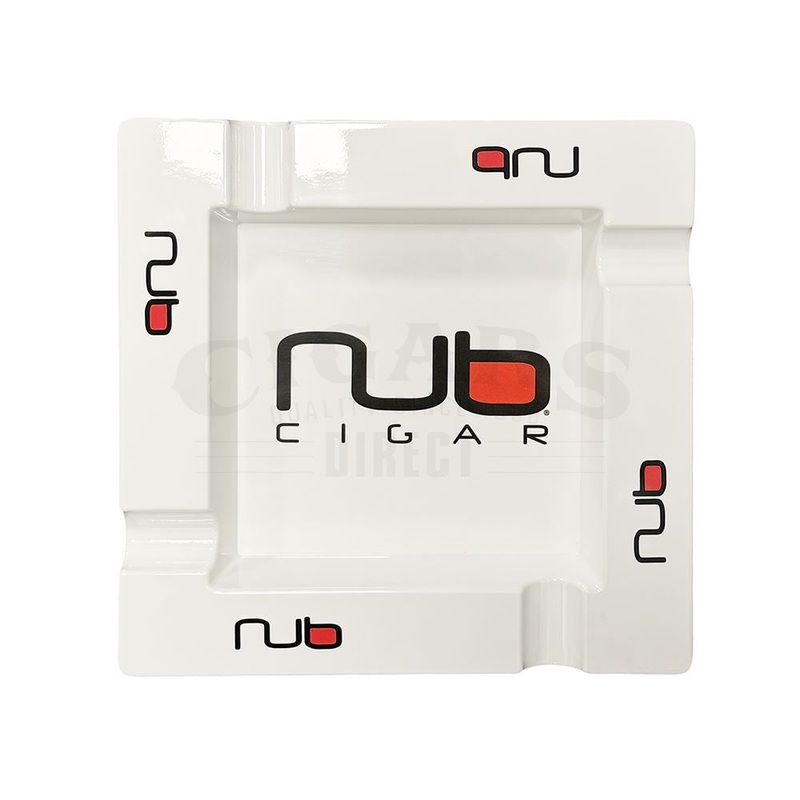 Nub Square White 4 Cigar Ashtray White Ashtray