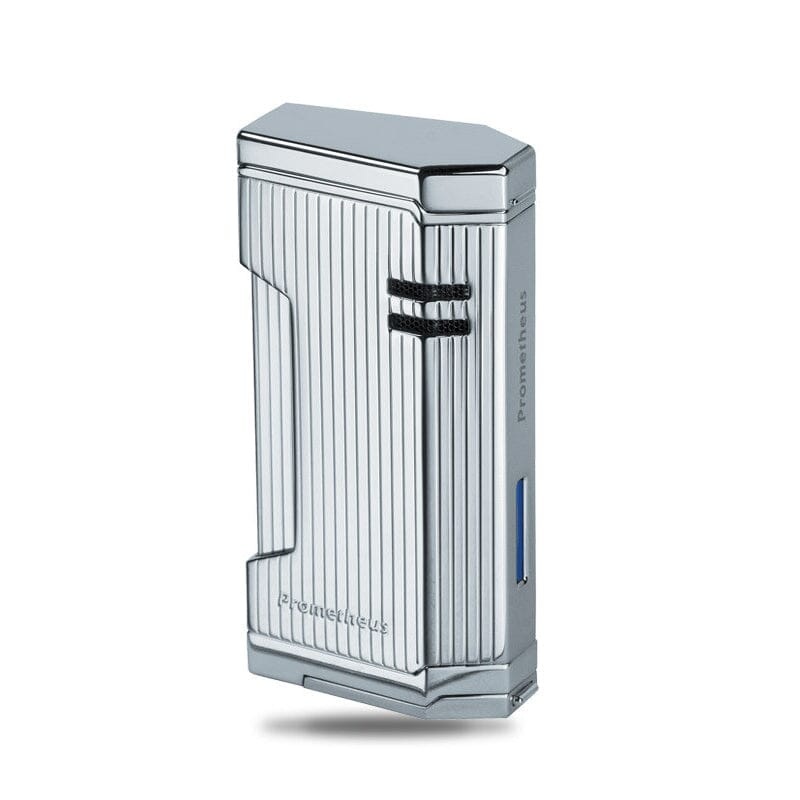 Magma X Chrome Vertical Lines Triple Torch Lighter Chrome