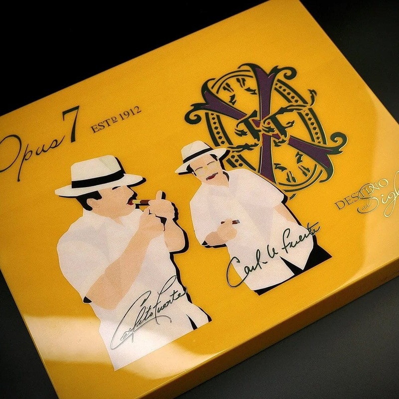 2025 Opus7 Travel Humidor and Cigars Yellow Travel Humidor – 7 Cigars