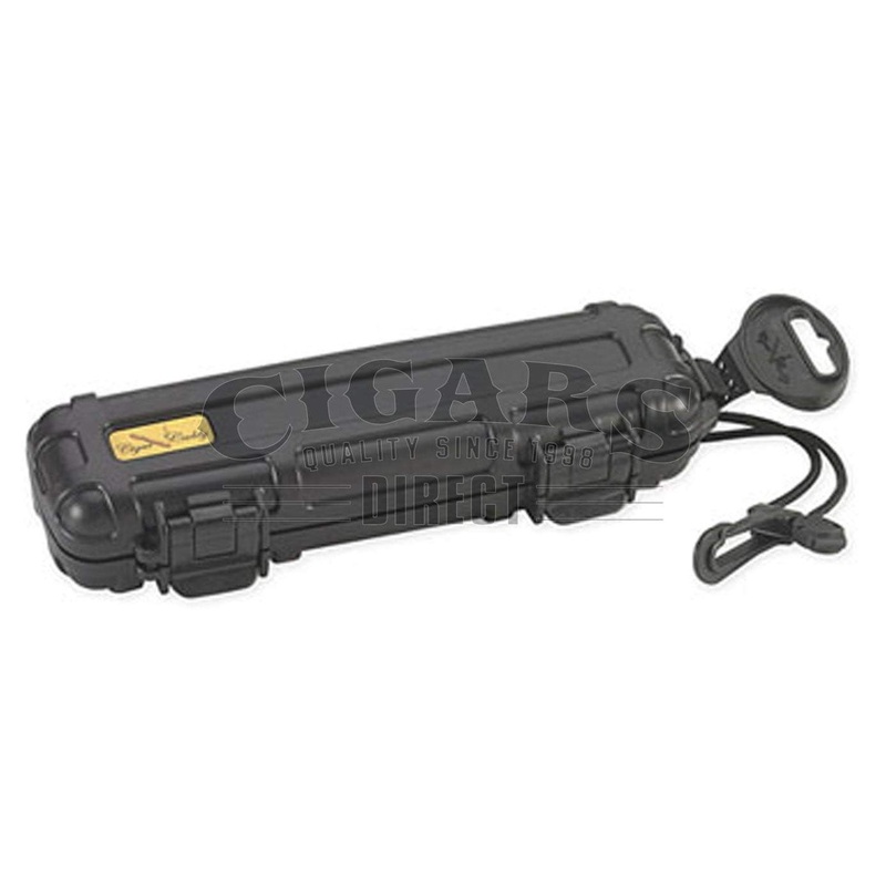 Cigar Caddy 2 Count Black Waterproof Travel Humidor 2 Count