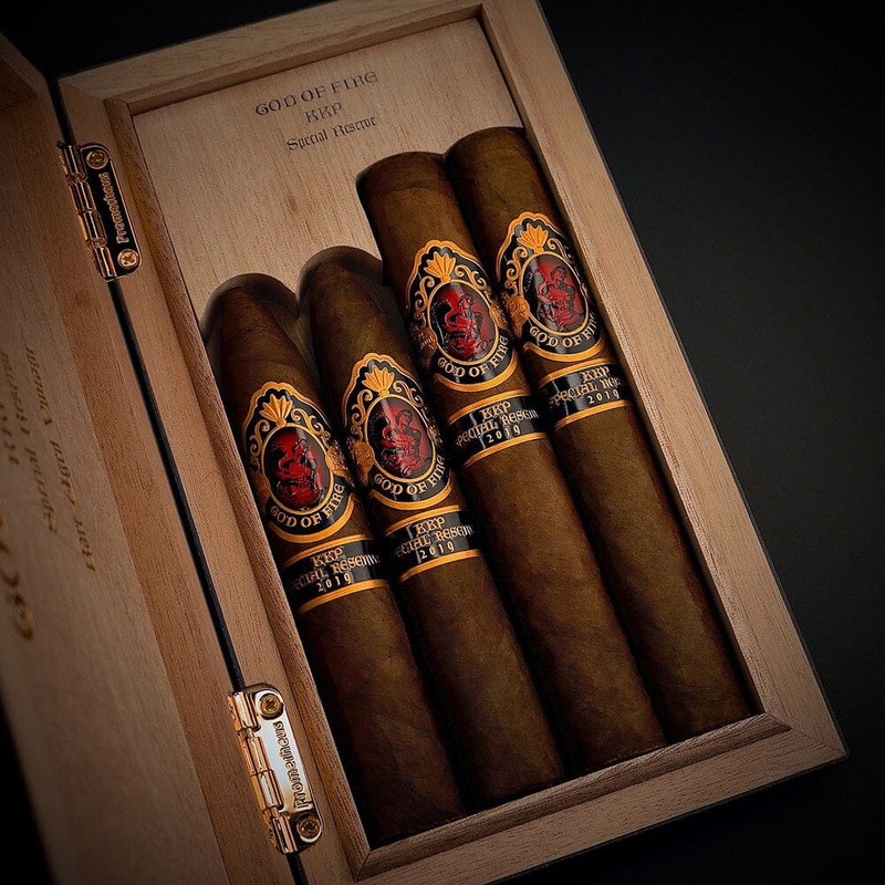2023 God of Fire KKP Special Reserve 4 Cigar Sampler Macassar