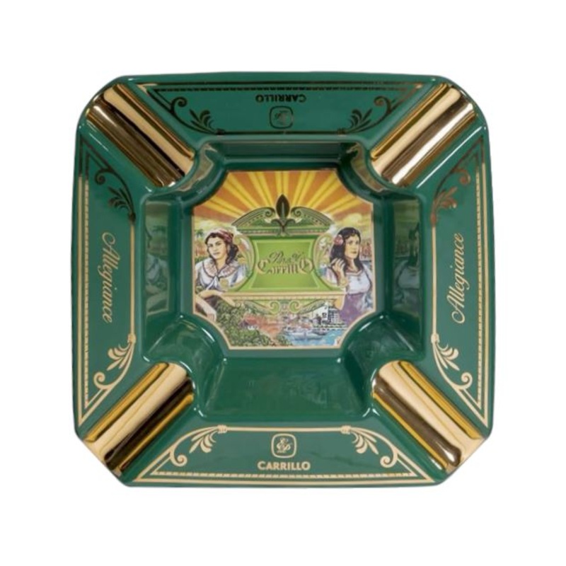 E.P. Carrillo Green 4 Cigar Ashtray Green