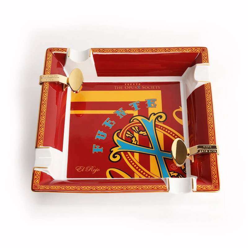 The OpusX Society Elie Bleu Porcelain El Rojo Ashtray Red Ashtray