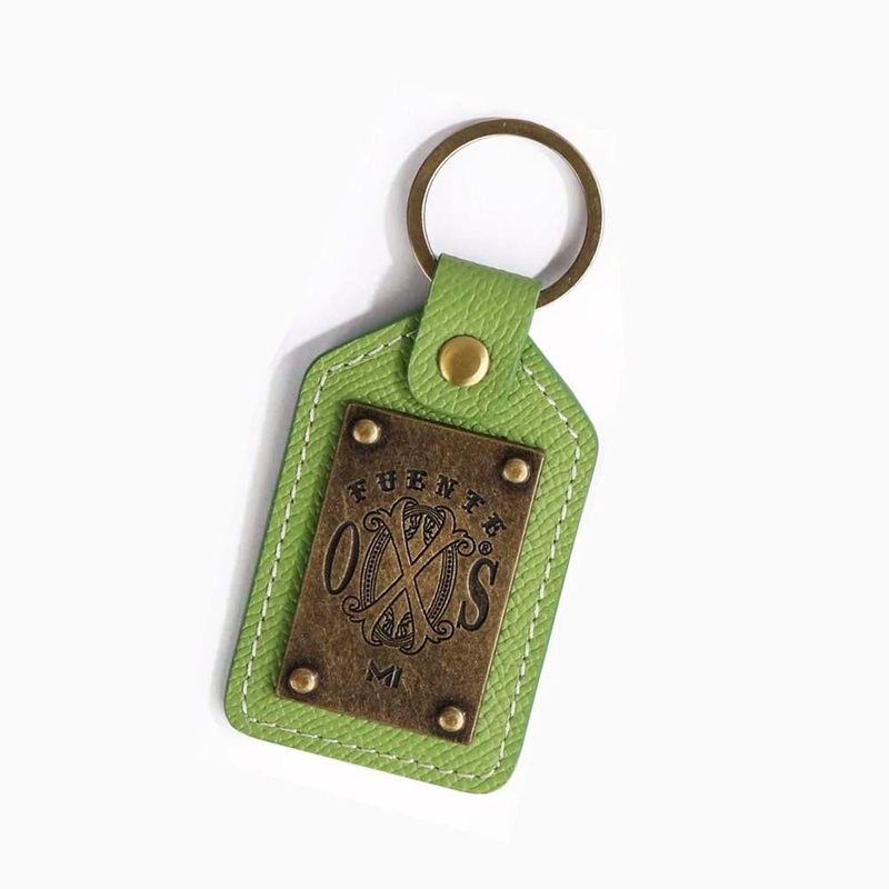 The OpusX Society Green Leather Keychain Green Keychain