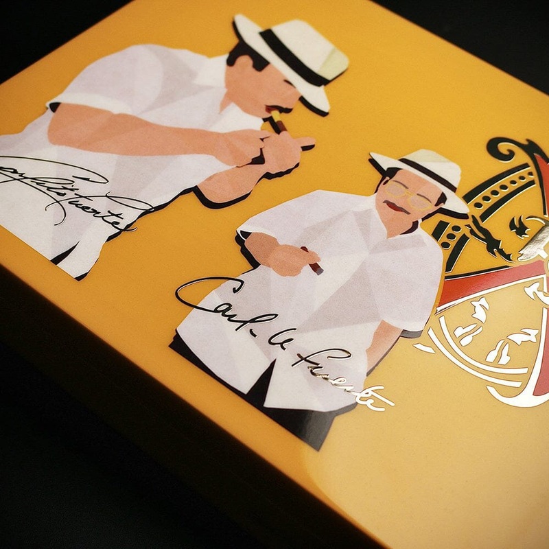 2023 Opus6 Father & Son Travel Humidor and Cigars Yellow Travel Humidor – 6 Cigars