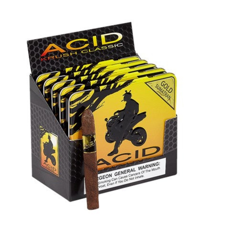 Acid Krush Gold Sumatra Cigarillos (4″ x 32) by Drew Estate Brick of 50